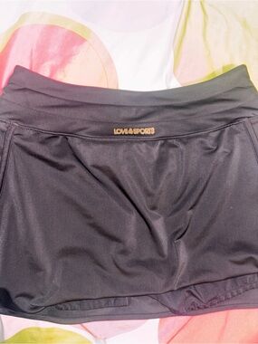 Love & Sports Black Active Skort with Built-In Shorts